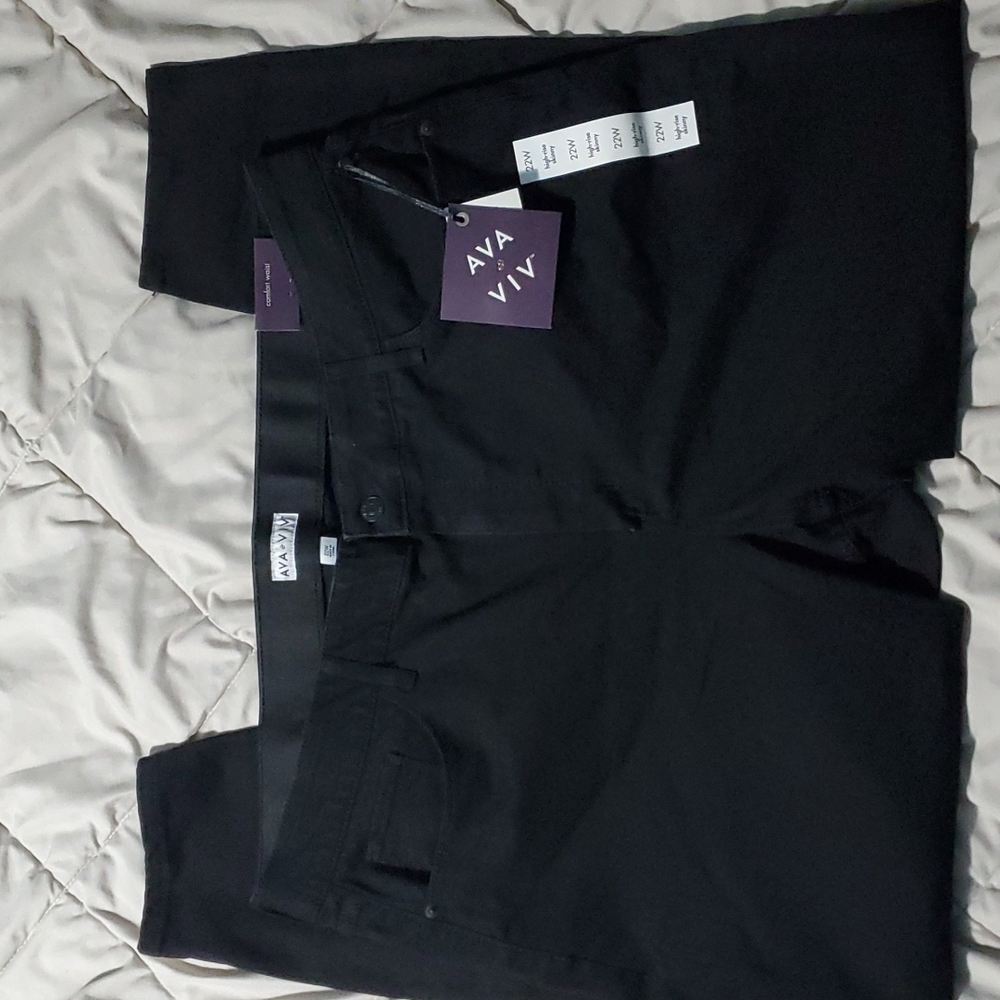 Ava & Viv Black High Rise Skinny Jeans Size 22W